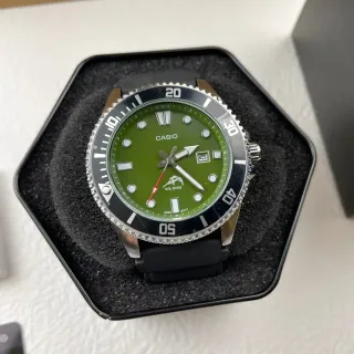 Casio Green Black Diver-Style Dial Watch