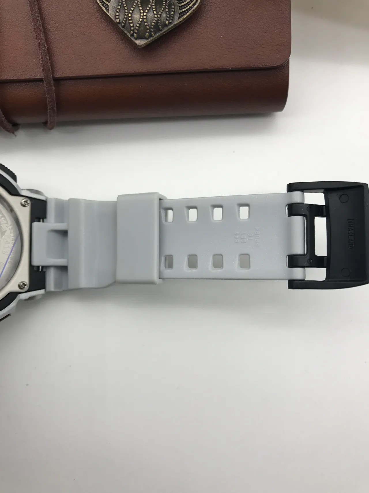 Casio चांदी का भूरा कठोर रेजिन संरचना एनालॉग-डिजिटल हाइब्रिड डिस्प्ले स्पोर्ट्स वॉच 3