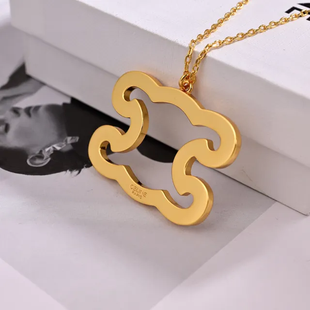 Celine Pendentif boucle entrelacée incrusté de cristaux 5