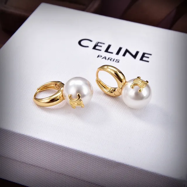 Celine Triomphe أقراط لؤلؤ قطرة 4