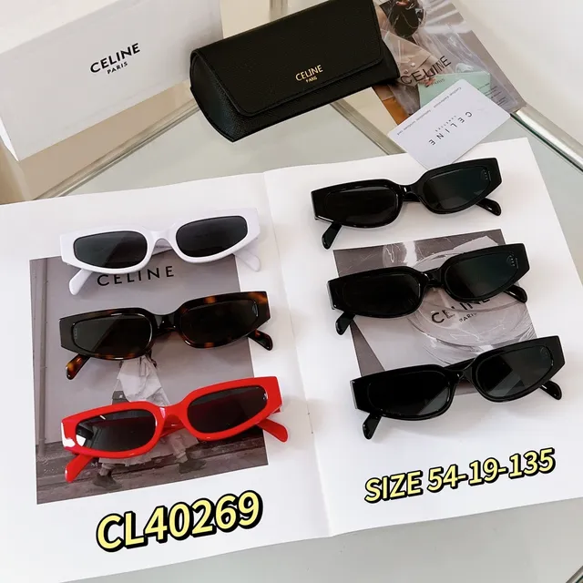 Celine Triomphe 玳瑁 矩形 猫眼 太阳镜 3