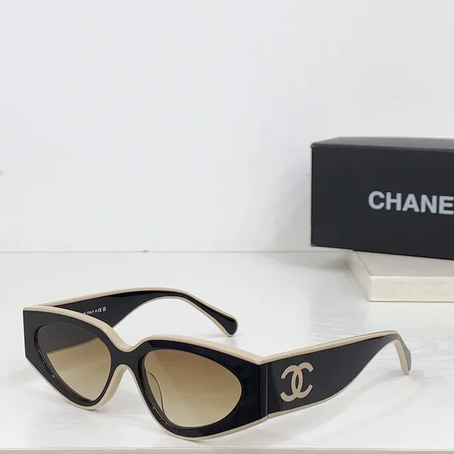 Chanel Gafas de Sol Cat-Eye de Dos Tonos Navy y Naranja 7