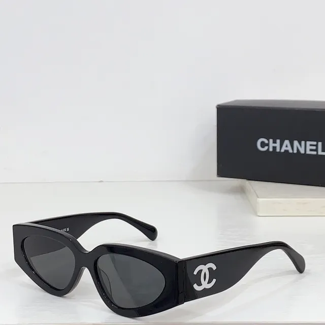 Chanel Gafas de Sol Cat-Eye de Dos Tonos Navy y Naranja 8