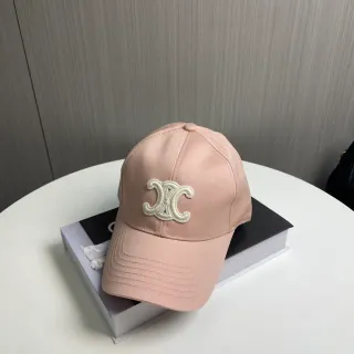Chanel 刺绣 CC Logo 尘粉色棒球帽