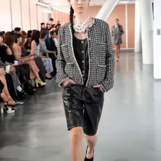 Chanel Tweed Cropped Chain-Trimmed Jacket