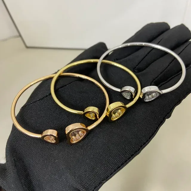 Chopard Happy Hearts Heart-Shaped Floating Diamond Bangle Bracelets 2