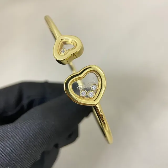 Chopard Happy Hearts Heart-Shaped Floating Diamond Bangle Bracelets 5