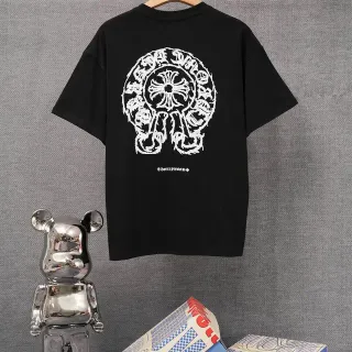 Chrome Hearts Cross Motif Graphic Black T-Shirt