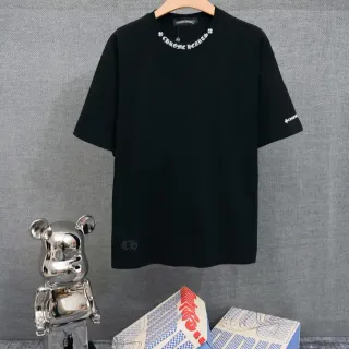 Chrome Hearts कढ़ाईदार कॉलर मोनोग्राम टी-शर्ट