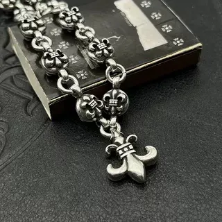 Chrome Hearts Fleur de Lis 氧化银手链 6