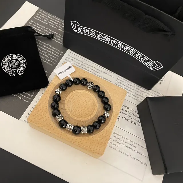 Chrome Hearts Floral Cross Bead Bracelet 2