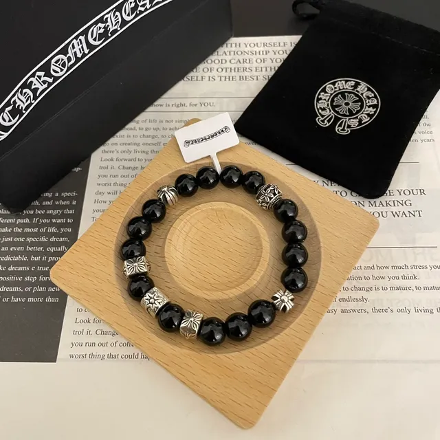 Chrome Hearts Floral Cross Bead Bracelet 3
