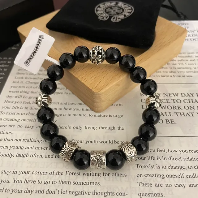 Chrome Hearts Floral Cross Bead Bracelet 5