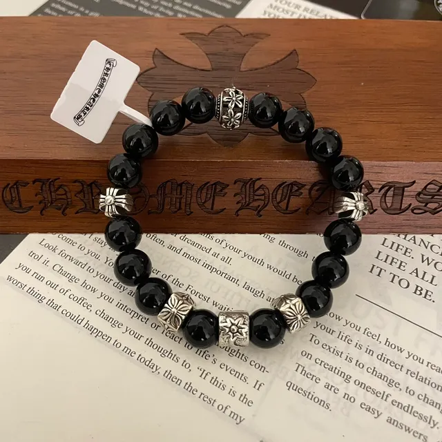 Chrome Hearts Floral Cross Bead Bracelet 6