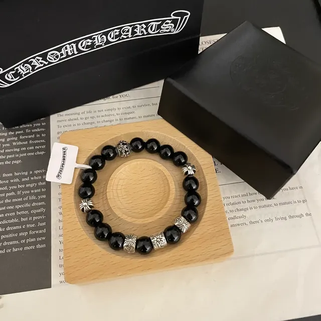 Chrome Hearts Floral Cross Bead Bracelet 8