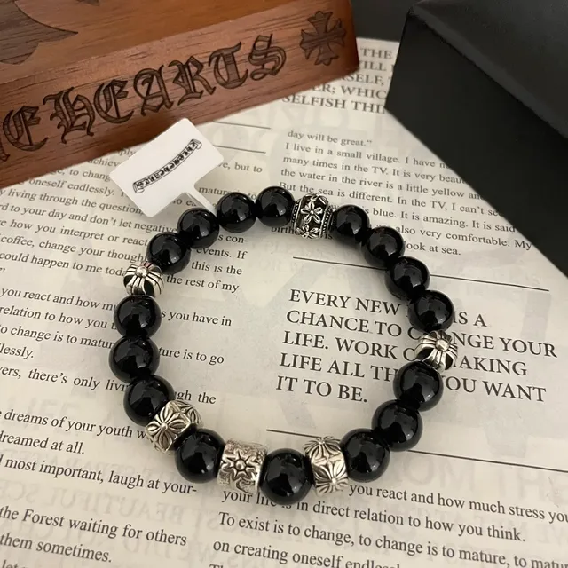 Chrome Hearts Floral Cross Bead Bracelet 9