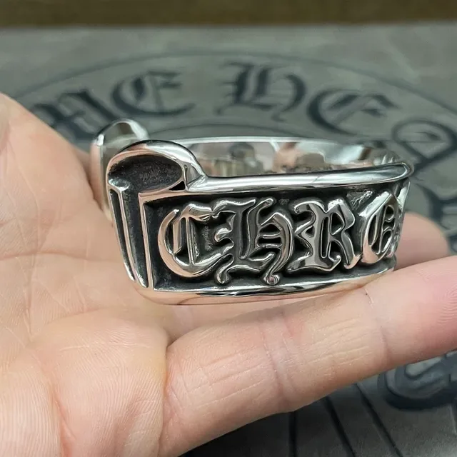 Chrome Hearts Gothic Script Cuff Bracelet 4