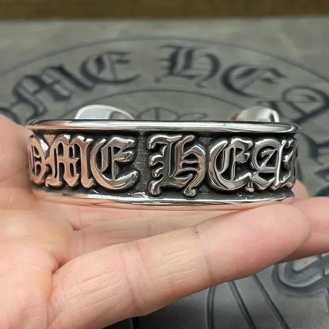 Chrome Hearts Gothic Script Cuff Bracelet 5