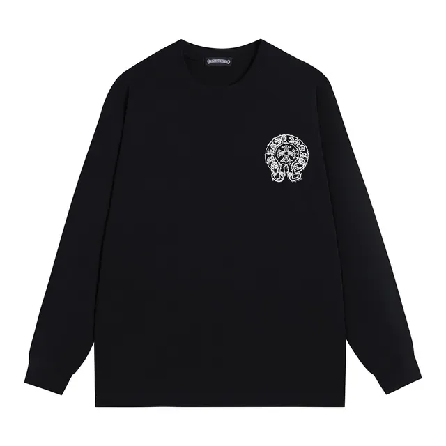 Chrome Hearts Graphic Cross Print Black Long-Sleeve T-Shirt 9
