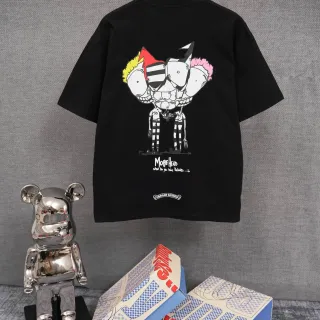 Chrome Hearts Morehead ग्राफिक ओवरसाइज़्ड काली टी-शर्ट