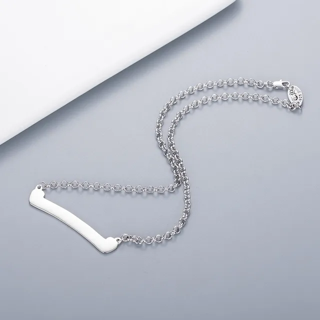 Chrome Hearts 卷轴栏项链 银吊坠 哥特字母项链 2
