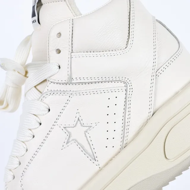 Converse Weapon Off-White Leather High-Top Lifestyle Sneakers 6