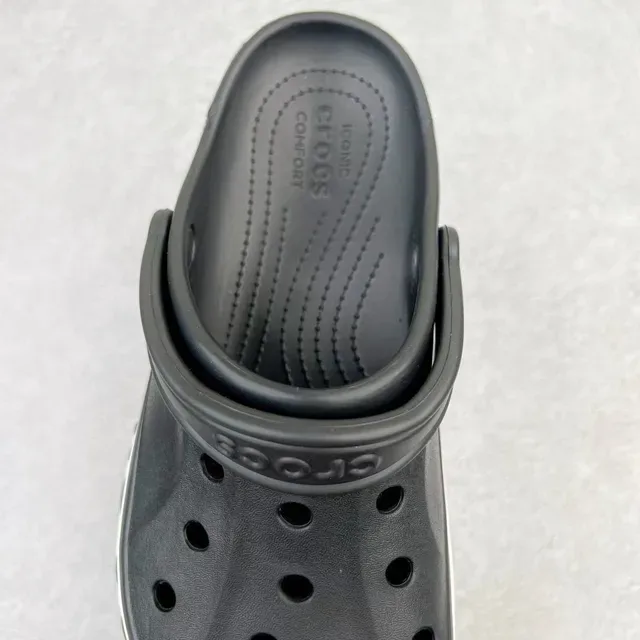 Crocs Echo Clog Black and White Logo Clog 5