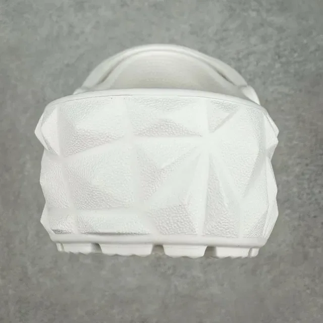 Crocs Echo White Geometric Faceted Upper Molded Foam Construction Clog 3