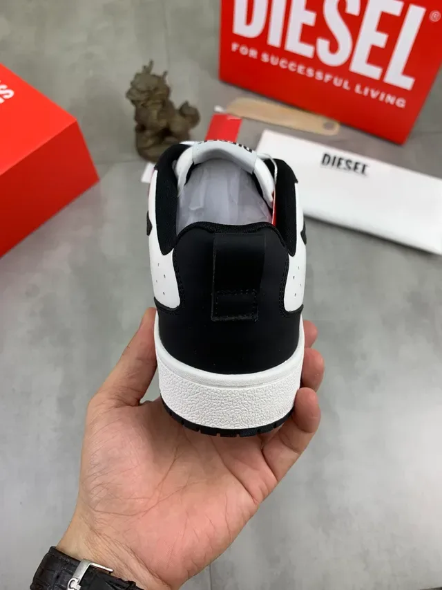 Diesel 黑白撞色 穿孔鞋头 生活方式运动鞋 3