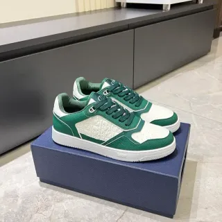 Dior B23 Sneakers Lifestyle Vert et Blanc à Panneaux