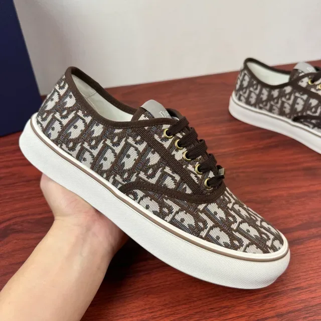 Dior B23 Monogram Canvas Brown and Beige Lifestyle Sneakers 4