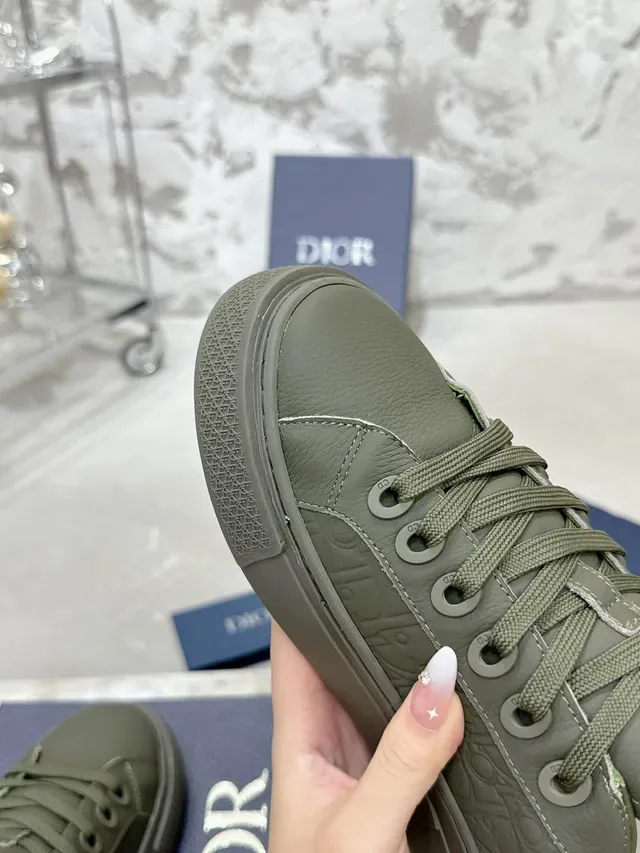 Dior B23 压花橄榄绿生活方式运动鞋 6