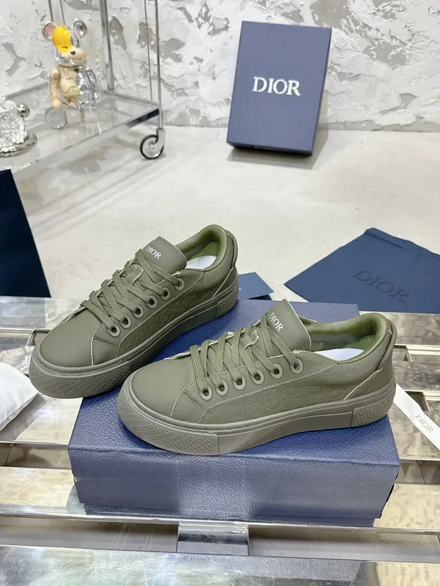 Dior B23 压花橄榄绿生活方式运动鞋 9