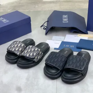 Dior B27 Negro Beige Monograma Oblicuo Correa Suela Plataforma Gruesa Zapatillas