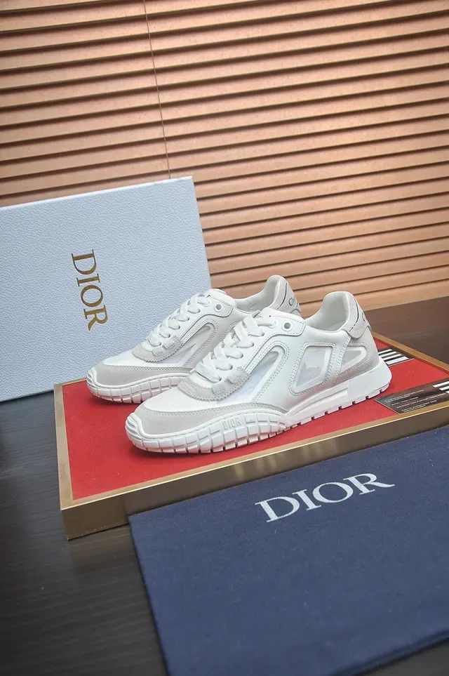 Dior B27 Monochrome White Lifestyle Sneakers 4