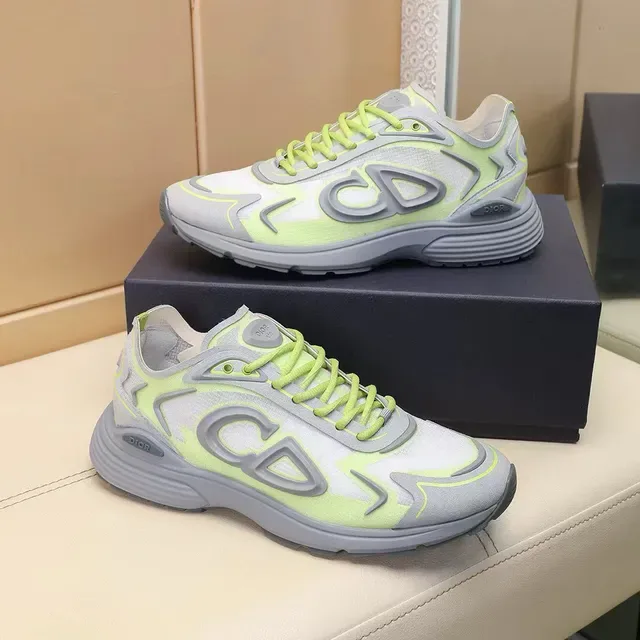 Dior B27 Zapatillas Lifestyle Verde Lima Neón y Gris 4