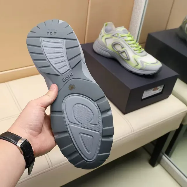 Dior B27 Zapatillas Lifestyle Verde Lima Neón y Gris 6