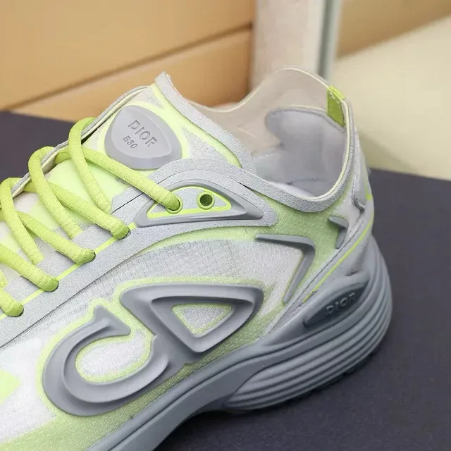 Dior B27 Zapatillas Lifestyle Verde Lima Neón y Gris 7