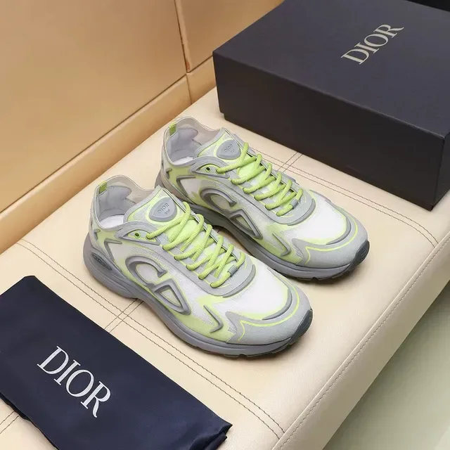 Dior B27 Zapatillas Lifestyle Verde Lima Neón y Gris 9