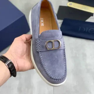 Dior B27 紫白麂皮 CD 扣乐福鞋