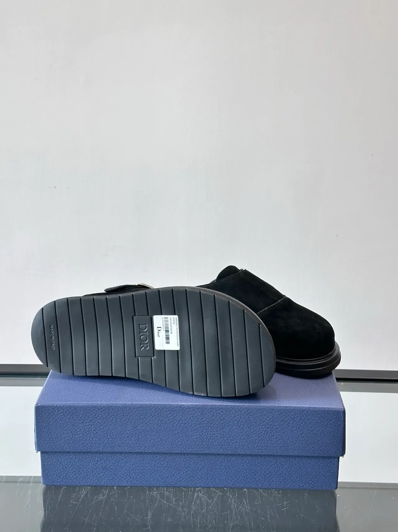 Dior B30 काले स्यूड बकल स्ट्रैप कासुअल जूते 2
