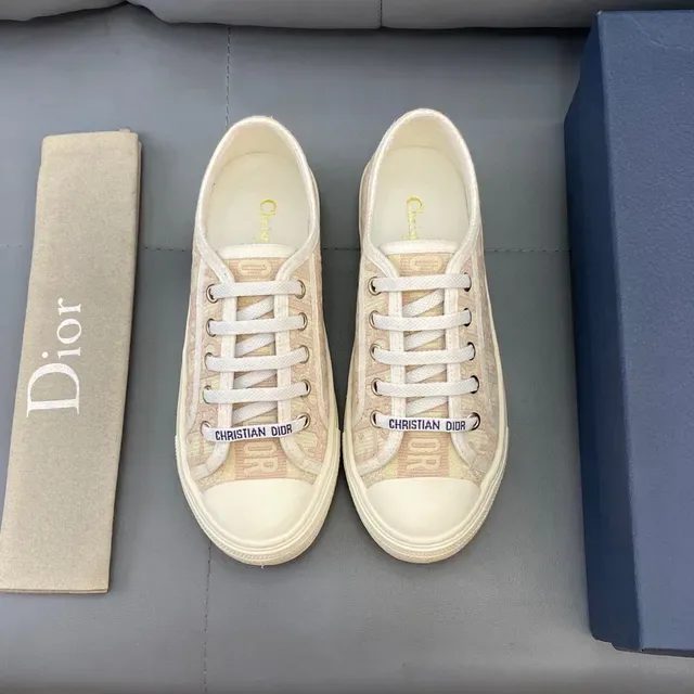 Dior Beige White Monogrammed Canvas Low-Top Lifestyle Sneakers 2