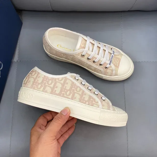 Dior Beige White Monogrammed Canvas Low-Top Lifestyle Sneakers 3