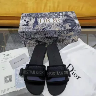 Dior نعال أسود ماركة مع حزام