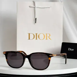 Dior Brown Gold Tortoiseshell Acetate Hardware Sunglasses