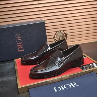 Dior 勃艮第 漆皮 便士乐