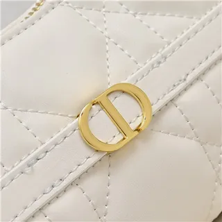 Dior Caro Monogram Canvas Negro y Beige Bolso underarm 5