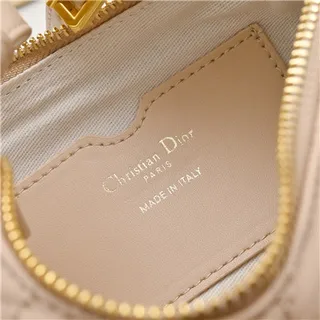Dior Caro Monogram Canvas Negro y Beige Bolso underarm 11