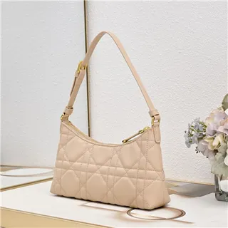 Dior Caro Monogram Canvas Negro y Beige Bolso underarm 17