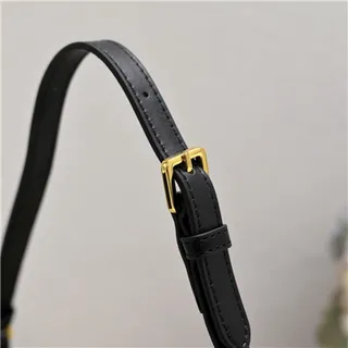 Dior Caro Monogram Canvas Negro y Beige Bolso underarm 22